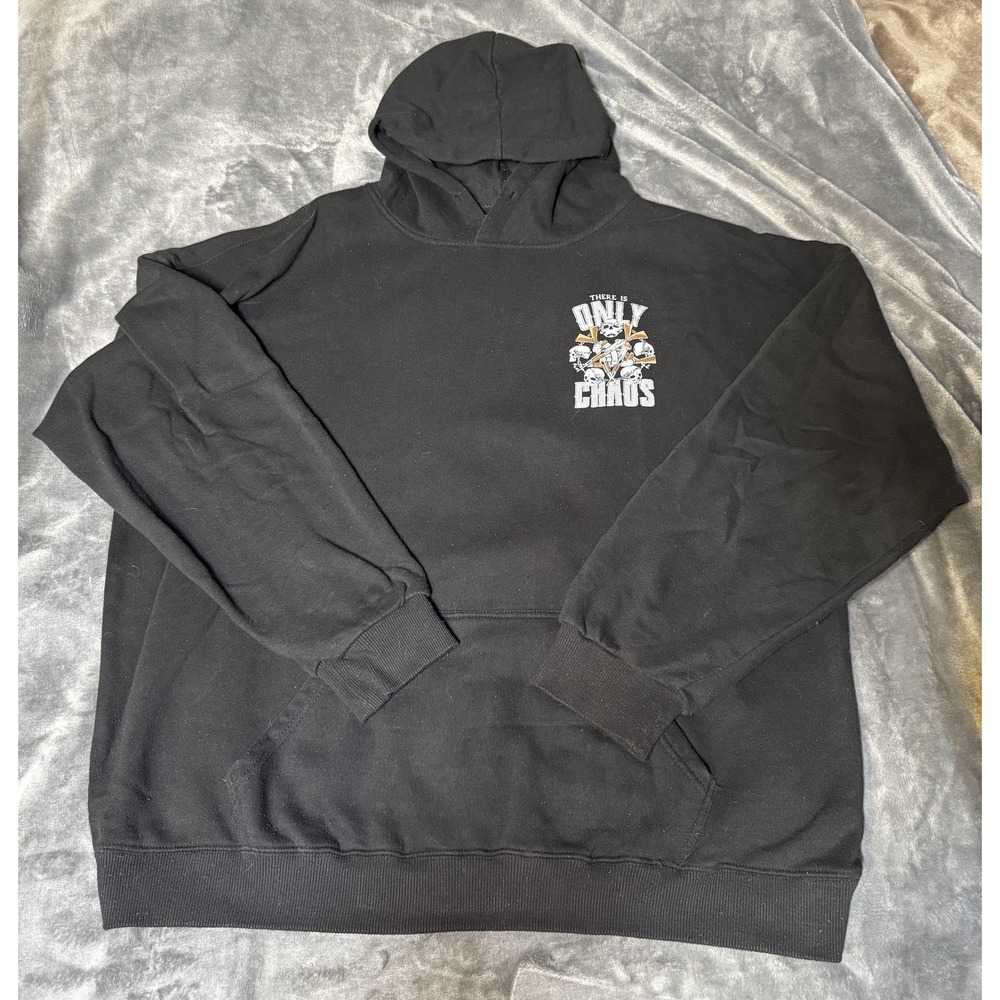 A**holes Live Forever Hoodie Mens XL Black There Is Only‎ Chaos Skull Pullover